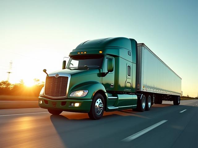 Modern silver and dark green SAMA truck fleet