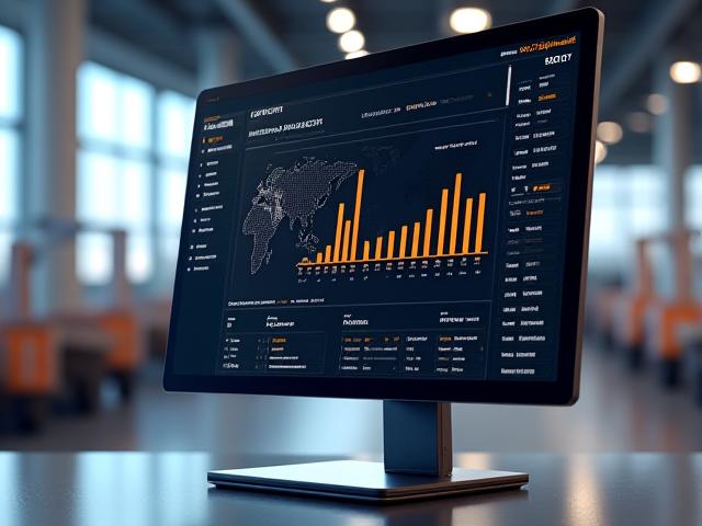 Logistics data analytics dashboard showing route efficiency maps
