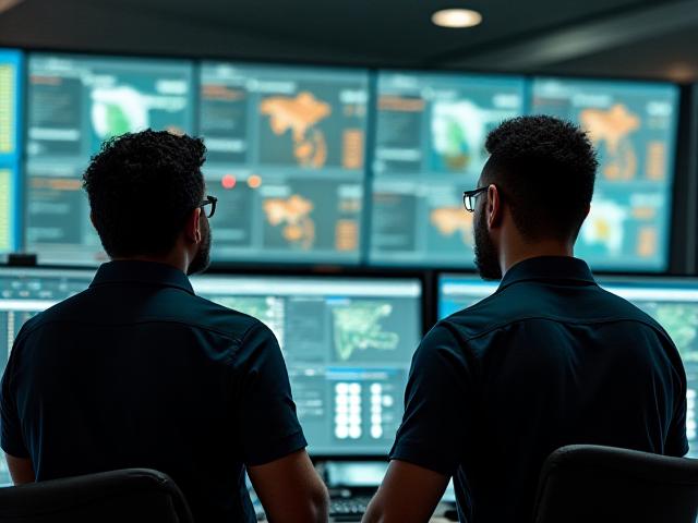 The professional dispatch team at SAMA Trucking handling logistics operations