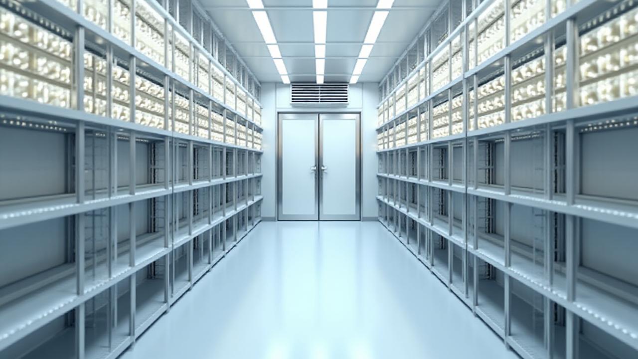 Ultra-clean high-tech refrigerated trailer interior for medical transport